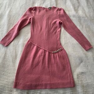 VTG Pat Sandlers fir Wellmore Elegant Knit Sweater Pink Dress Size 4
